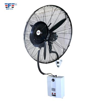 Китай Hotel 26 Inch Cooper Motor Stadium Outdoor Gym Jet Air Cooling Water Mist Fan Wall Mounted продается