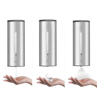 China Wall Mounted 304 Stainless Steel Touchless Foam Soap Dispenser Wall Mounted Foam Hand Sanitizer Dispenser 1000ml Automatic Infrared Soap Dispenser for sale