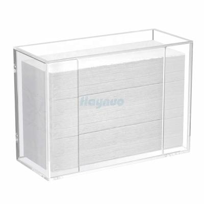 China Modern Acrylic Wall Mount Multifold Paper Towel Dispenser With Lid for sale