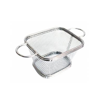 China Wholesale Frying Basket Mini Chips Basket Serving Mini Home Kitchen Stainless Steel Place Table for sale