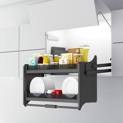 중국 Stainless Steel Noble Style Pull Down Shelf Cabinet Elevator Basket Kitchen Storage 판매용