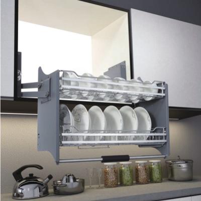 Κίνα China Kitchen Accessories Adjustable up and down Kitchen Wall Cabinet Lifting storage Baskets προς πώληση