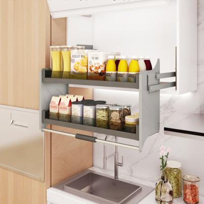 Κίνα Kitchen Furniture Storage Pull Down Basket Shelving Elevator Basket Rack προς πώληση