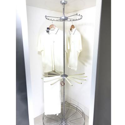 China Wardrobe Standing Clothes 	Revolving Clothes Rack  Round Circular Standard White Clothes Hanger for sale