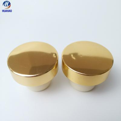 China Non-Refillable Customized T-Shape Polished Spirits Vodka Whiskey Tequila High Polymer Aluminum Cork Bottle Top Cap for sale