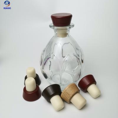 China 2022 Non-Refillable New Design Wholesale Price Cork Hat Cork Bottle Package Glass Cork Lid Stopper For Sale for sale