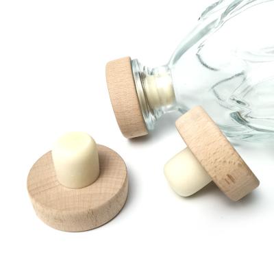 China Wholesale price 1000ml 2022 new design non refillable glass bottle cork top t cork bottle natural top cork for sale for sale