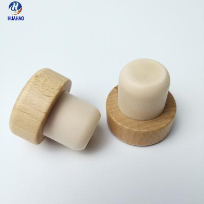 China Factory Wholesale Customized Wooden Wine Bottle Corks Non Refillable Stoppers Wooden Cork Cover for sale