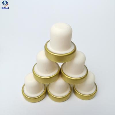 China Wholesale Non Refillable T Shaped Bottle Stopper Aluminum Top Cap Wine Cap Rubber Seal for sale