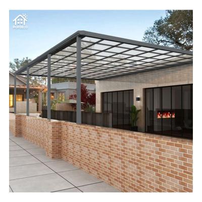 China Garages Car Canopy Outdoor Garden Parking Lot Polycarbonate Aluminum Carport for sale