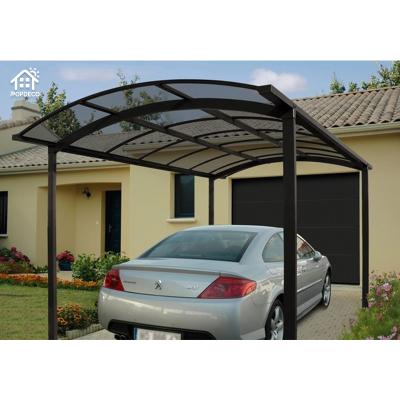 China USU Garages Polycarbonate Parking Canopy Tent Curved Parking Lot Covers For Sale for sale