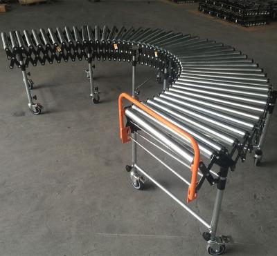 China Fire Resistant Movable Extendable Manual Roller Belt Conveyor for sale