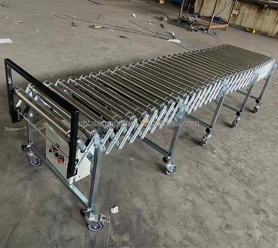 China Heat Resistant Electric Expandable Roller Conveyor Belt Systems for sale