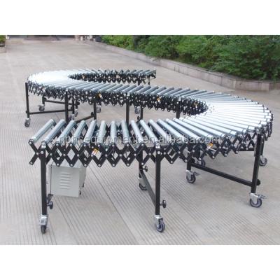 China Oil Resistant Motorized Telescopic Roller Conveyor , Conveyor Belt System for sale