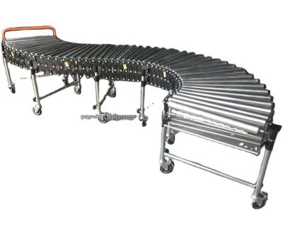 China Gravity Fire Resistant Flexible Telescoping Expanding Roller Conveyor Systems for sale