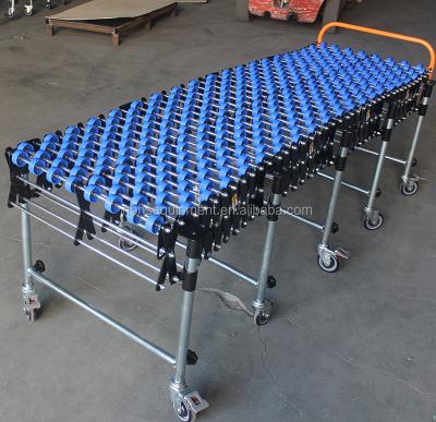 China Fire Resistant Vehicle Loading Plastic Wheel Conveyor for sale