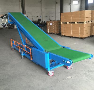 China Oil Heavy Duty Bulk Dispenser Automatic Loading And Unloading Telescopic Belt Conveyor for sale