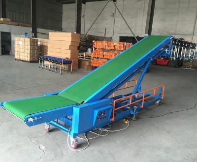 China Oil Resistant Climbing Conveyor Belt Making Machine For Loading And Unloading Container / Truck for sale