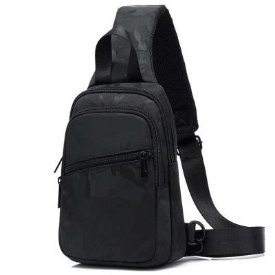 China Water Resistant Oxford Casual Backpack Black Cross - Body Trunk Shoulder Bags Men Outdoor Travel Sling Bag for sale