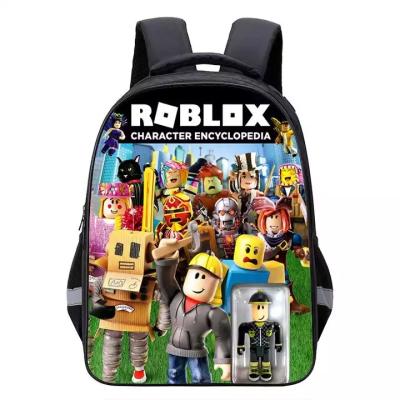 China New Arrivals Anti-theft 15 Inch Roblox Cartoon Backpack Game Extensions Printed Kids Boys Teenagers School Leisure Laptop Bag Backpack for sale