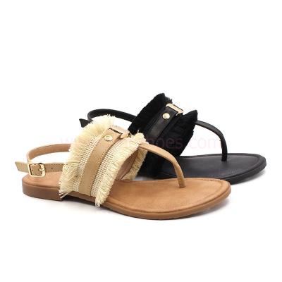 China Round Sandals New 2020 With Buckle For Women Popular Shoes Ladies Thong Flat Sandals for sale