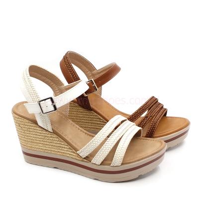 China 2020 Deodorization RMC Unique Bamboo Tangled Outsole Classic Women's Wedge Heel Sandals for sale