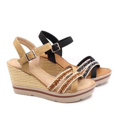 China RMC 2020 unique and high quality fashionable deodorization outsole PU women wedge sandals for sale