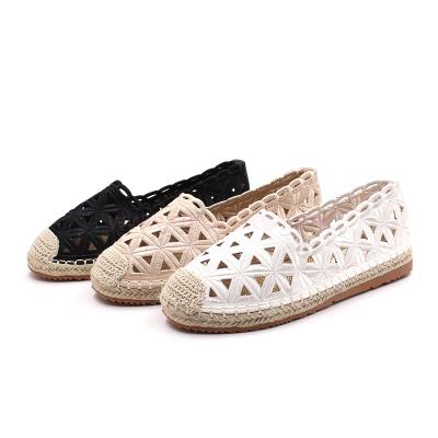 China Latest Lightweight Slip On Casual Shoes Flat Hemp Fishermen Embroidered Shoes Loafers for sale