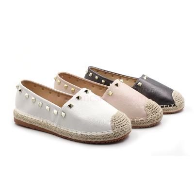 China Lightweight Women Round Toe Loafers Hemp Comfortable Fashion Shoes Casual Flat Sneakers for sale