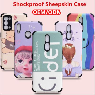 China Custom High Quality Sheepskin Designer Shockproof Phone Case For Apple 13 promax Samsung galax Xiaomi OPPO All Models Covers for sale