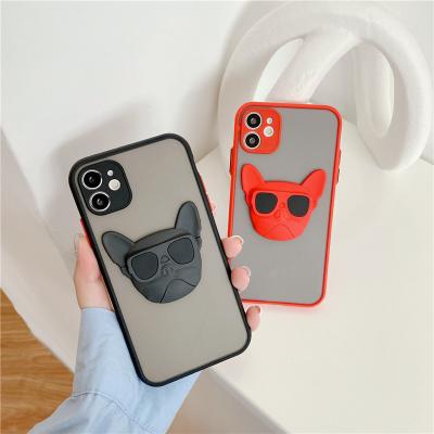 China Anti-fall Matte Shockproof French translucent dogfighting mobile back covers for Apple iphone13 pro Xs 12 7plus max Xr 6 i8 phone cases for sale