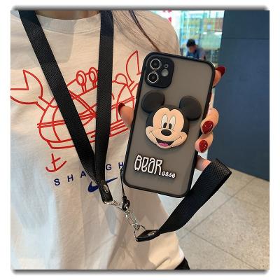 China anti-fall translucent matte anti-drop Minnie and Micky back cover for Samsung A22 A32 A52 A82 S21FE S10 Note20 A71 A51 A21S cell phone cases for sale