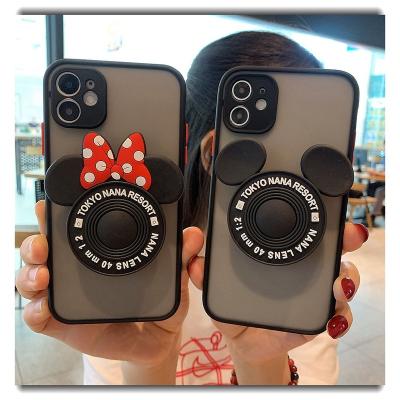 China Anti-drop Matte Camera Protection Minnie and Micky translucent back cover for Xiaomi note 8 10T A3 lite Redmi 9 10 pro cell phone case for sale