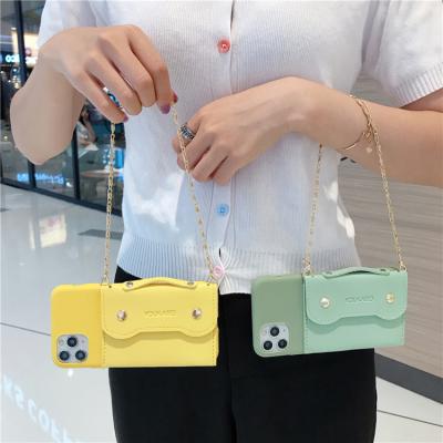 China Anti-fall Macaron Wallet Phone Bag With Strap For Huawei NOVA7I 5T 3I 4e P30 P20 Y6P Y7A Y8P Y9 Mate20 Honor10I Phone Case Ladies for sale