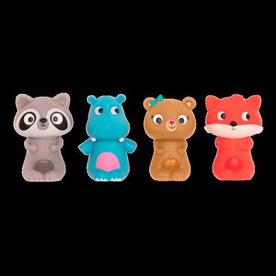 China Custom gift tpr soft silicone hand finger puppet for sale