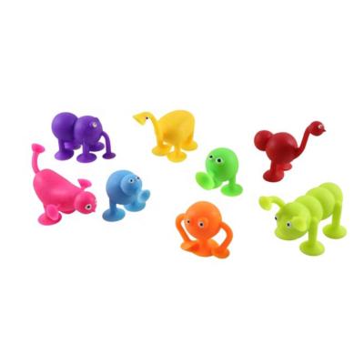 China Custom Gift Suction Cup Animal Creatures Stir Toy Mini Monster Sucker for sale