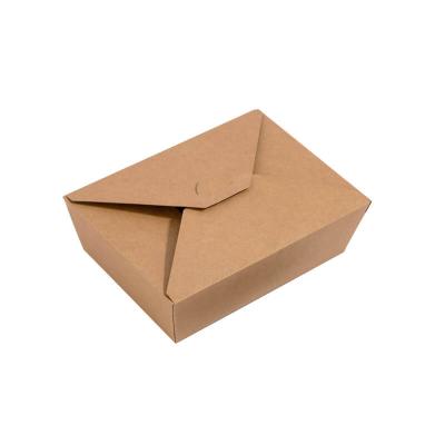 China Custom Printing 2000ml Disposable Kraft Take Out Lunch Bowl Compostable Salad Food Paper Box for sale