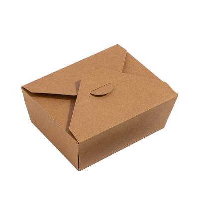 China Wholesale Disposable 1400ml Lunch Take Out Craft Paper Sushi Box Salad Food Boxes Takeout Packaging Te koop