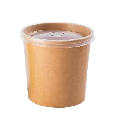 중국 26OZ Biodegradable Disposable Hot Soup Paper Rolls Leak Proof Take Out Food Container High Quality Kraft Soup Cup With Lid 판매용