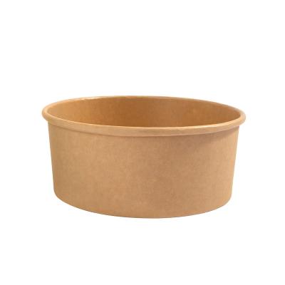 China 1100ml Biodegradable Custom Printing Disposable Compostable Catering Food Packaging Containers Print Paper Soup Bowl for sale