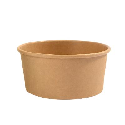 China Custom Printing Biodegradable Disposable Restaurant Food Packaging Box Soup Cup 750ml Take Out Paper Bowl With Lid for sale