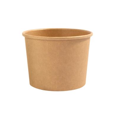 China 580ml Biodegradable Disposable Paper Salad Bowl Restaurant Take Out Containers Soup Cup Wrapping Paper Salad Bowl With Lid à venda