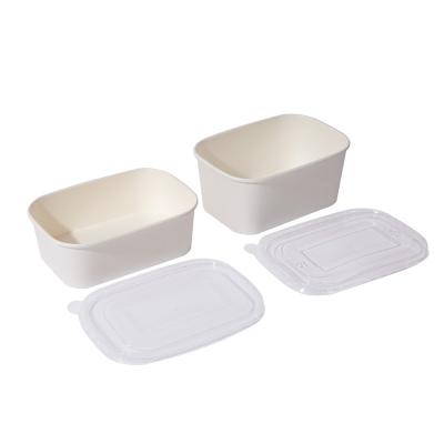 중국 Rectangle 500ml Printing Disposable Paper Cups Disposable Custom Recyclable White Food Wrapping Paper Cups With Lid 판매용