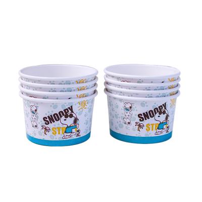 Cina Factory Supplier Compostable Biodegradable Packaging Ice Cream Containers Disposable Ice Cream Paper Cup And Lid in vendita