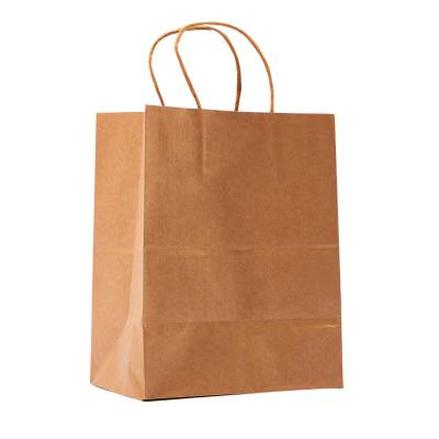 China Custom Handle Biodegradable Biodegradable Take Out Kraft Paper Packaging Carry Bag Printed Logo Paper Bags For Restaurant en venta