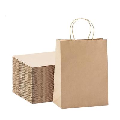 China Food Grade Brown Eco Friendly Biodegradable Carry Bags Customizable Paper Bag Takeaway Paper Shopping Te koop