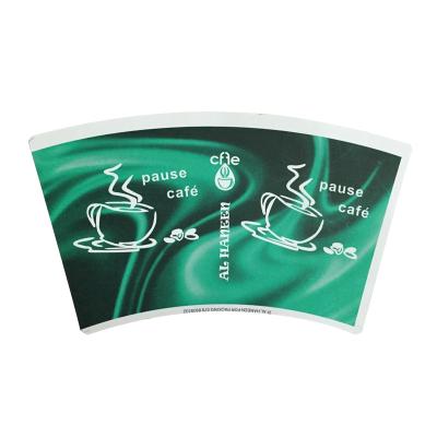 China Biodegradable Printed Paper Cup Fan Waterproof Oilproof Plain PE Coated Paper Cups Raw Material For Coffee Paper Cup à venda