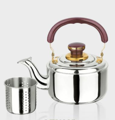 China Sustainable Kitchenware P001 Bakelite Paint Handle Large Whistling Kettle Stainless Steel for sale