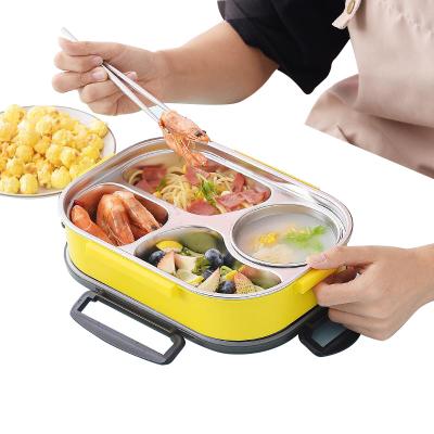 China Sustainable high quality food storage and container bento box stainless steel thermal insulated wholesale lunch box for kids and adult for sale