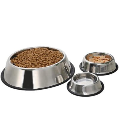 China Viable Wholesale Hot Sales Pet Bowl Sublimation Stainless Pet Food Bowl With Anti-skid Rubber Ring for sale